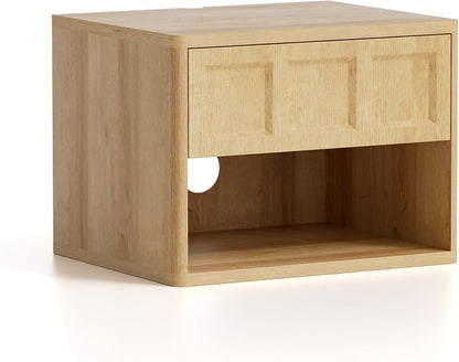 Farmhouse Floating nightstands Set of 2, Small Wall Mounted Storage Cabinet - Image 8
