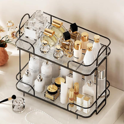 2 Tier Corner Bathroom Counter Organizer, Cosmetic Skincare Organizer, Bathroom - Image 5