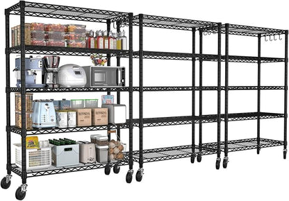 PrimeZone 74''H Wire Shelving 1250lbs 5 Tier Storage Shelves by PrimeZone
