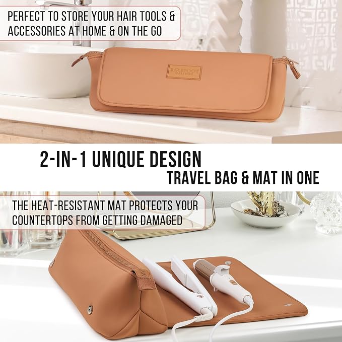 BAREFOOT CARIBOU Hair Tools Travel Bag and Heat Resistant Mat - Image 4