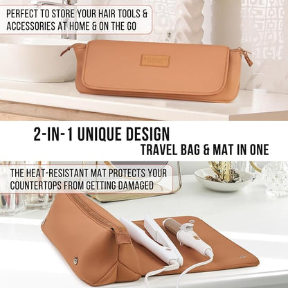 BAREFOOT CARIBOU Hair Tools Travel Bag and Heat Resistant Mat - Image 4