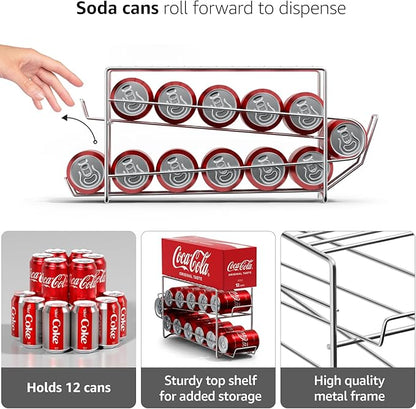 Sorbus Soda Can Rack Beverage Dispenser – Holds 12 Standard 12oz Cans – Soda - Image 4