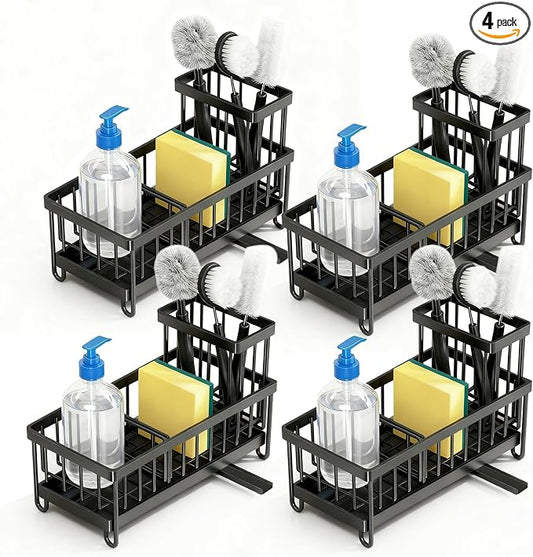 Sponge Holder for Kitchen Sink: 4 Pack Sink Caddy Organizer Complete by Unknown