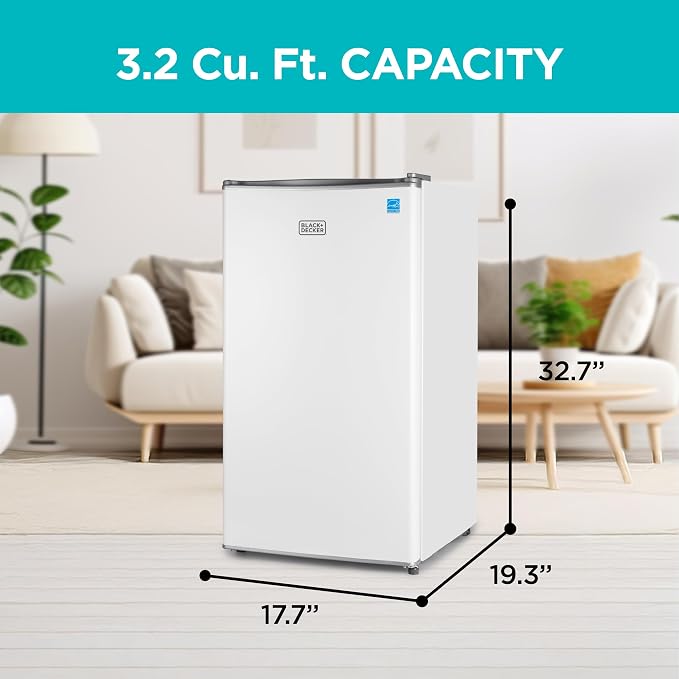 BLACK+DECKER 3.2 Cu. Ft. Compact Refrigerator, ENERGY STAR Certified Small - Image 2