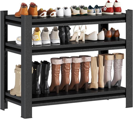 Storage Shelves, Garage Metal Shelving Unit, Adjustable, Double-Layer Column by Beaunatixx