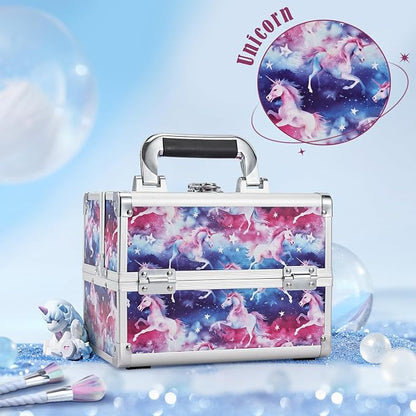 Joligrace Unicorn Makeup Case Oragnizer Portable Travel Makeup Train case 2 - Image 2