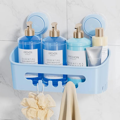 LEVERLOC Shower Caddy Suction Cup, Shower Organizer Removable Bathroom Shelf by LEVERLOC