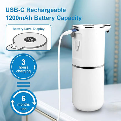 2 Pack Automatic Foaming Soap Dispenser Touchless, USB Rechargeable Smart Hand - Image 4