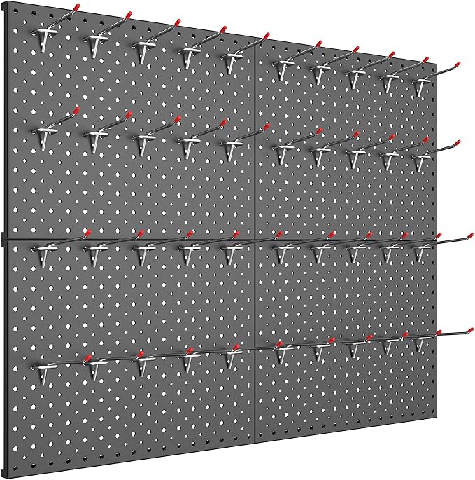 TORACK Metal Pegboard Panels and Hooks by TORACK