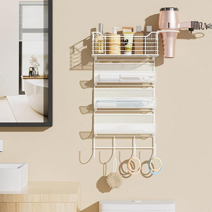 VITVITI Metal Hair Tool Organizer Wall Mount, Hair Dryer Holder - Image 2