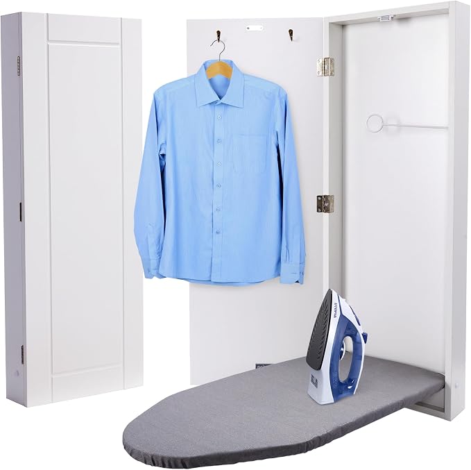 Ivation Wall-Mounted Ironing Board Cabinet, Foldable Ironing Storage Station by Ivation