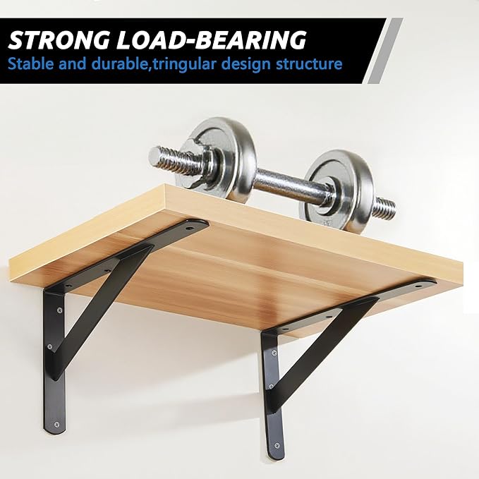 4 Pack L10 x H 6" Heavy Duty Shelf Brackets - Image 4