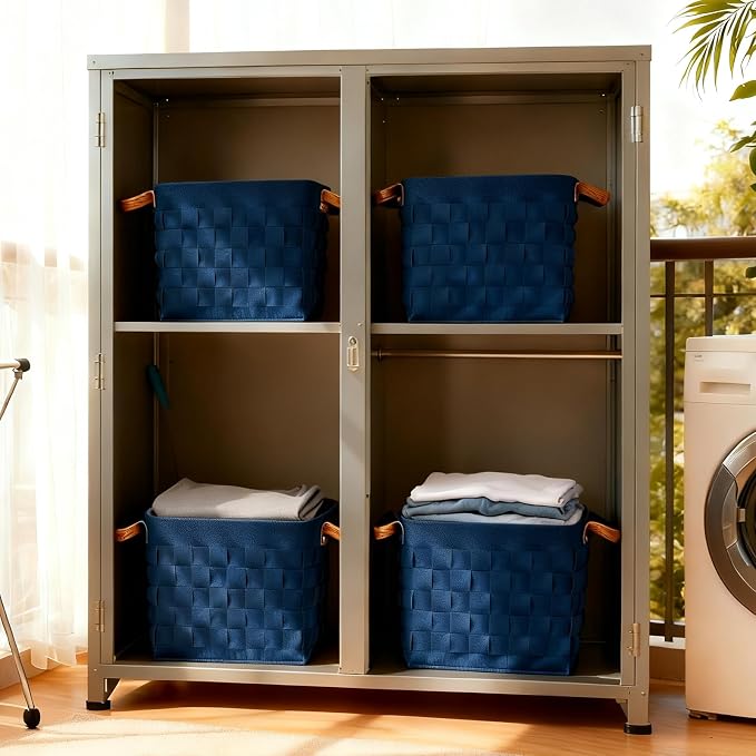 boldmonkey Storage Basket 3 Pack, Cube Felt Fabric Storage Box - Image 9