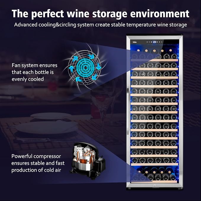 24 Inch Wine Cooler Refrigerator, 179 Bottles Professional Wine Cellars - Image 5