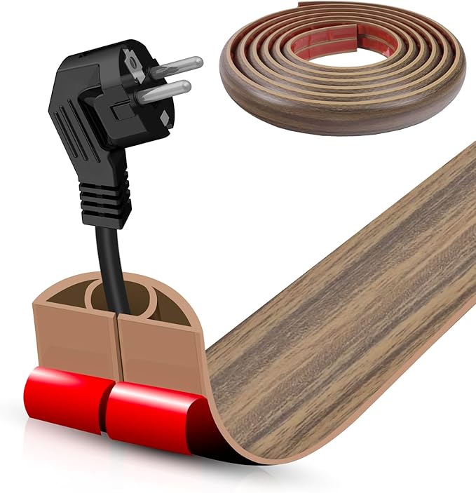 Floor Cord Cover Self Adhesive Cord Hider, 10FT Cable Management, Extension by DBHXXMB-HH