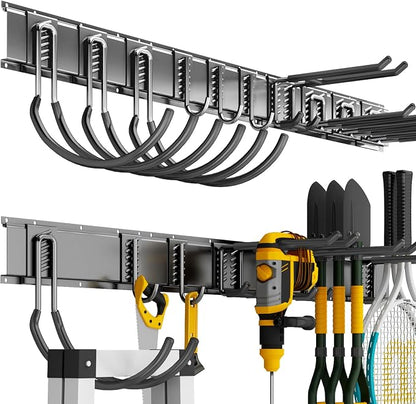 Shed Tool Organizer Wall Mount, 64inch Heavy Duty Garden Tool organizer Storage by CRXCRC