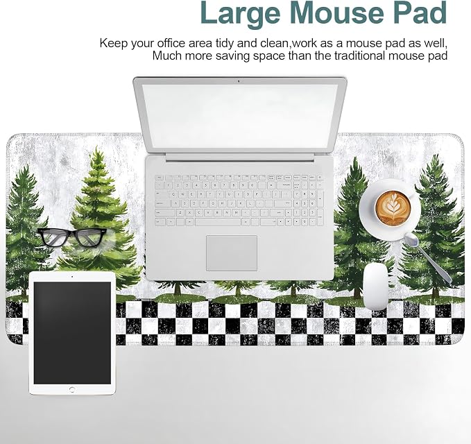 Christmas Tree Gaming Mouse Pad 35.4"x15.7"Desk Mat Anti-Slip Rubber Base & - Image 6