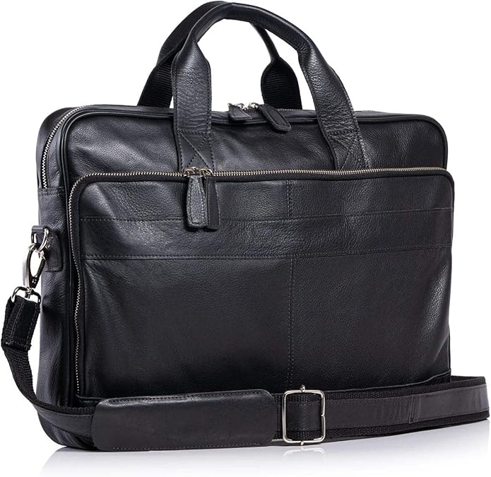 KomalC 16 Inch Leather briefcases Laptop Messenger Bags by KomalC