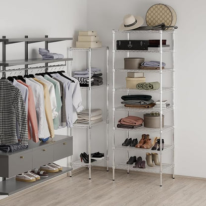 21" Deep x 30" Wide x 86" Height Wire Shelving Kit | 8-Tier | NSF Commercial - Image 5