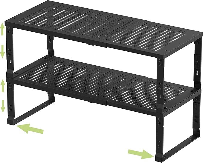 Adjustable Expanable Stackable Spice Rack Shelf Pantry Storage Organizer by JOJOCROSSHIGHQUALITYLIFE
