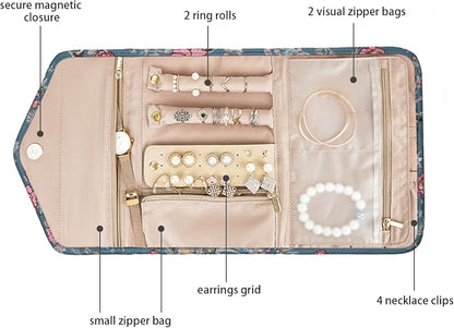 BAGSMART Travel Jewellery Organiser Roll Foldable Jewelry Case - Image 3