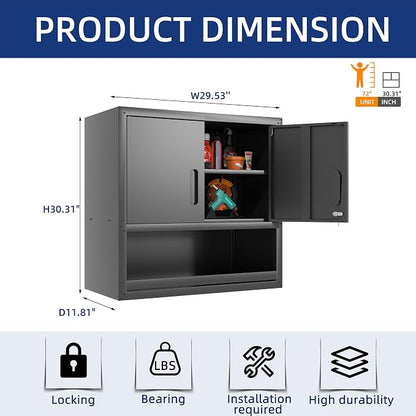 Metal Wall Cabinet, Garage Wall Cabinet - Image 3