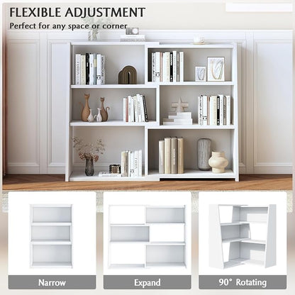 IOTXY Wooden Extendable Shelf Bookcase - Image 3