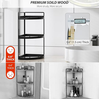 Corner Bathroom Counter Organizer, 3 Tier Bathroom Sink Shelf Countertop - Image 4