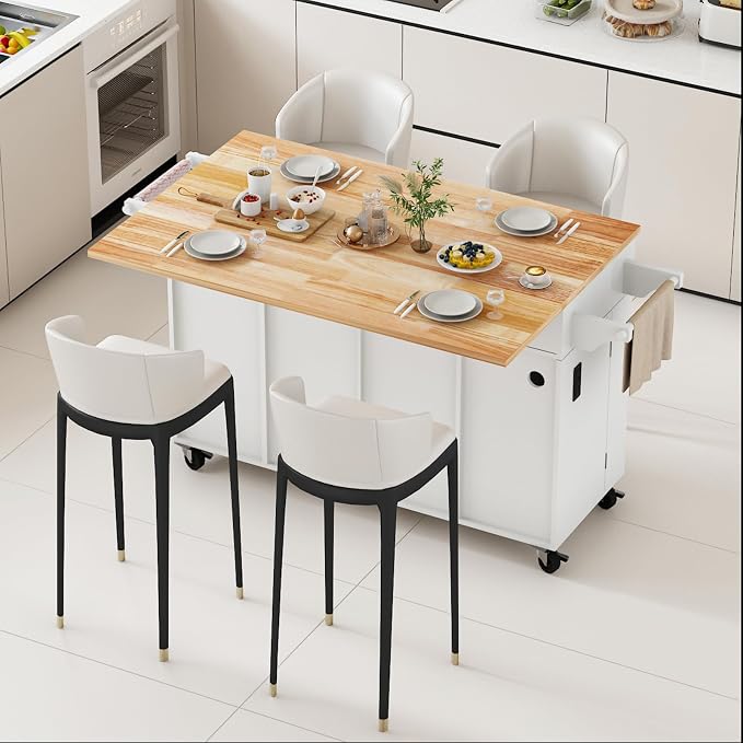 59’’ Rolling Kitchen Island Cart - Image 5
