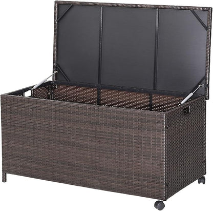 RELAX4LIFE Patio Rattan Storage Box by RELAX4LIFE