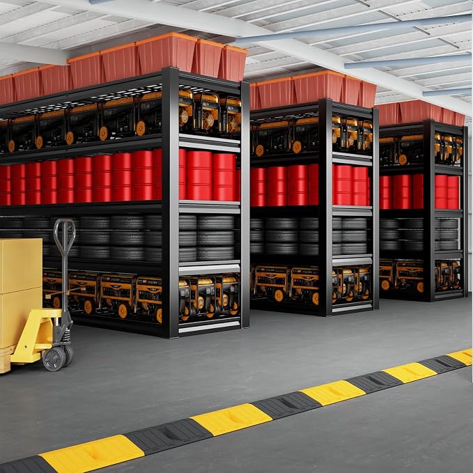 68" Wide Heavy Duty Garage Shelving Units, 5-Tier Deep Storage Shelves - Image 8