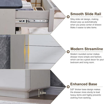 ACCOHOHO Modern 5 Drawer Dresser - Image 5
