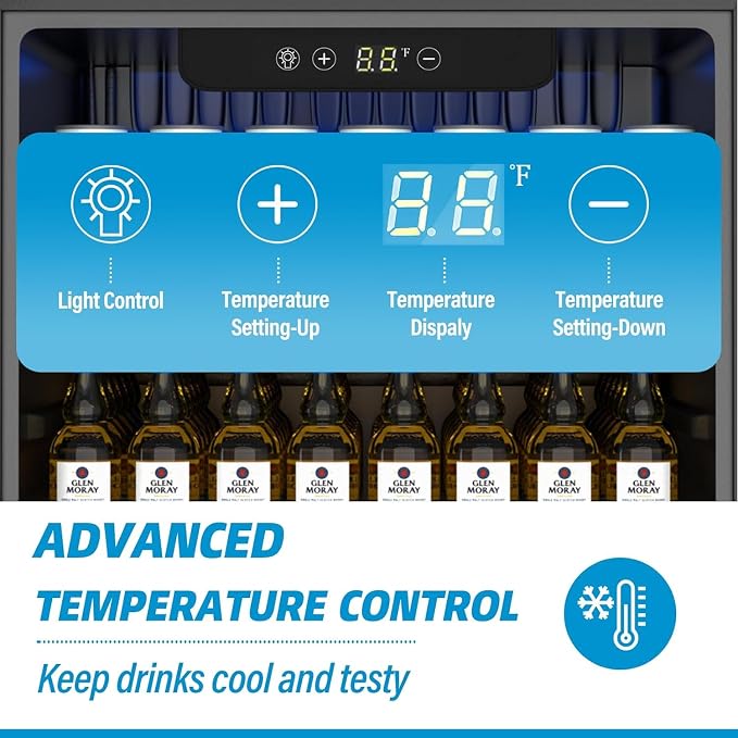 Compact Beverage Refrigerator, 76 Can/1.7 Cubic Feet Fridge - Image 6