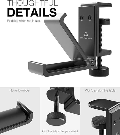 New Foldable Headphone Stand Hanger Holder Aluminum Headset Soundbar Stand - Image 4