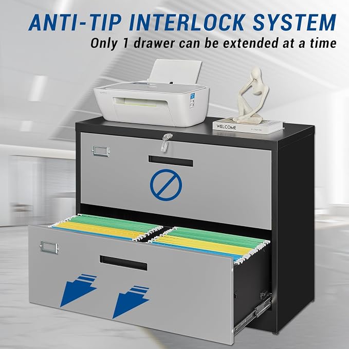 2 Drawer Lateral File Cabinet - Image 3