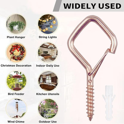 50 PCS Rose Gold Eye Screw Hooks - Image 3