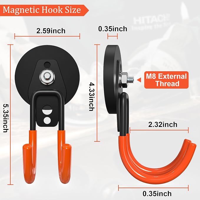 Heavy Duty Storage Magnetic Utility Hooks Large Garage Magnet Hooks - Image 2