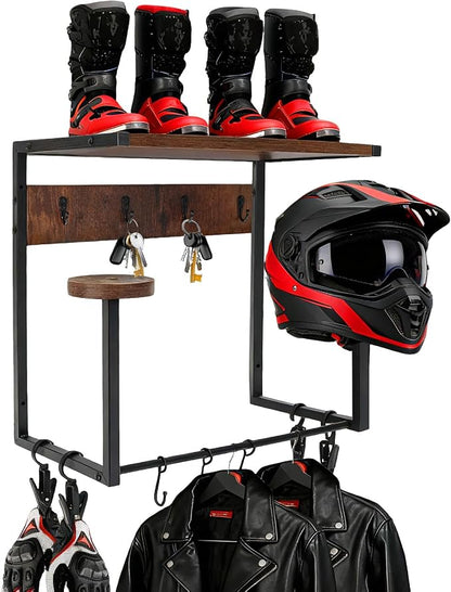 Motorcycle Helmet Wall Mount Rack, Heavy-Duty Helmet Holder by GHWMYD