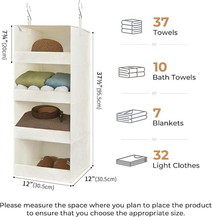 GRANNY SAYS 4-Shelf Hanging Organizer, Closet Hanging Shelves, Space Saver - Image 3