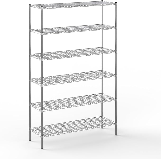 18" Deep x 54" Wide x 86" Height Wire Shelving Kit | 6-Tier | NSF Commercial by Regal+Altair