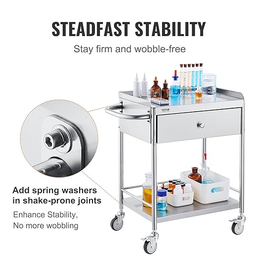 VEVOR Stainless Steel Utility Cart - Image 3