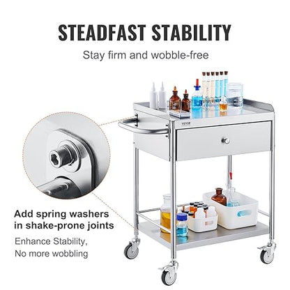 VEVOR Stainless Steel Utility Cart - Image 3