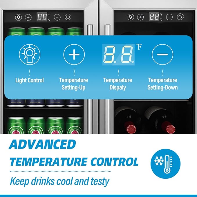 Beverage Refrigerator Cooler, 190 Can Mini Fridge Glass Door - Image 4