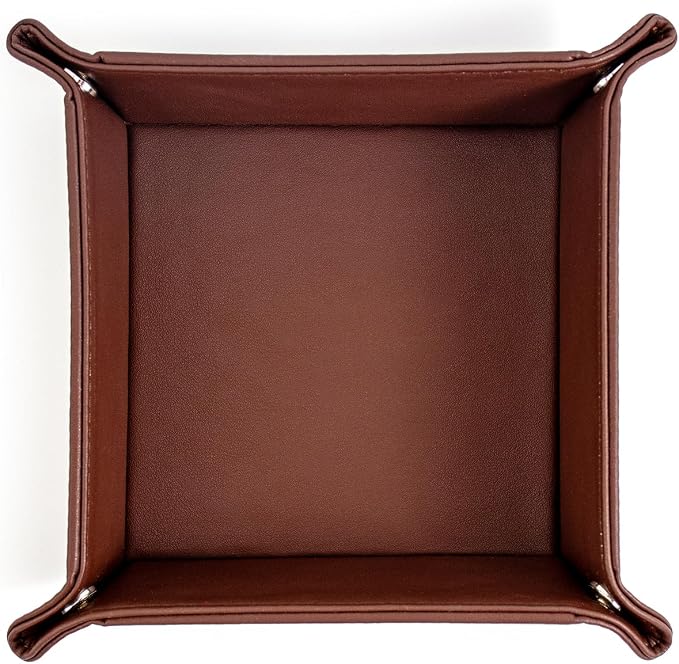 PU Leather Valet Tray for Mens and Women Catchall Tray for Keys, Jewelry Small by SANQIANWAN