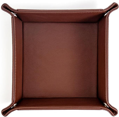 PU Leather Valet Tray for Mens and Women Catchall Tray for Keys, Jewelry Small by SANQIANWAN