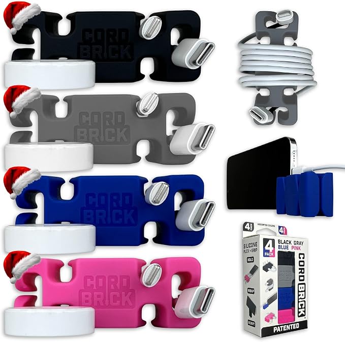 CordBrick 4pk Weighted Cord Holder by CordBrick