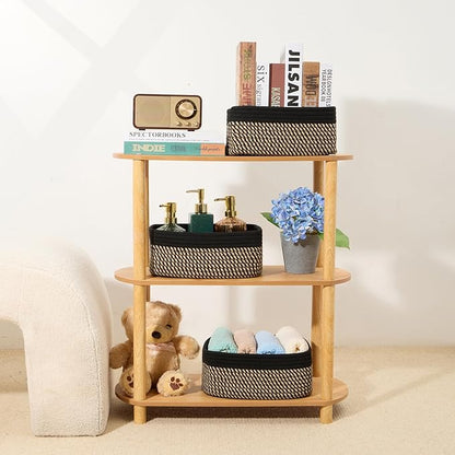 Small Storage Baskets for Organizing | Closet Organizer Bins | Shelf Toy Basket - Image 6