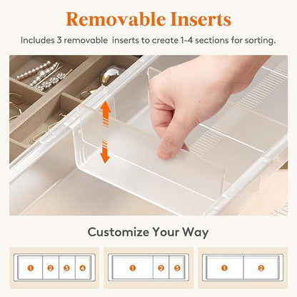 Lifewit Sliding Makeup Drawer Organizer Trays - Image 5