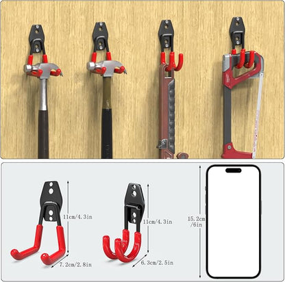 3-H Garage Wall Hooks 10 Pack, Heavy Duty Garage Hooks - Image 2
