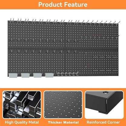 WALMANN Metal Pegboard Panels for Wall Tools Storage Pegboard for Garage - Image 4